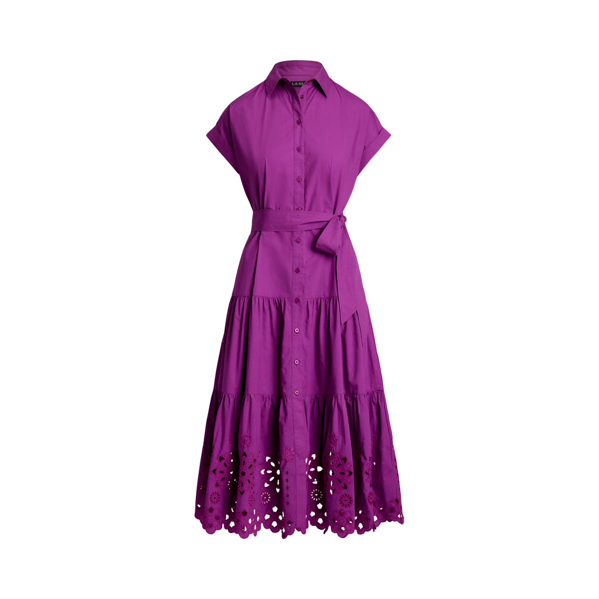 Lauren Ralph Lauren ★【シャツドレス】Broadcloth Striped Lauren Ralph Lauren Women's Striped Cotton Broadcloth