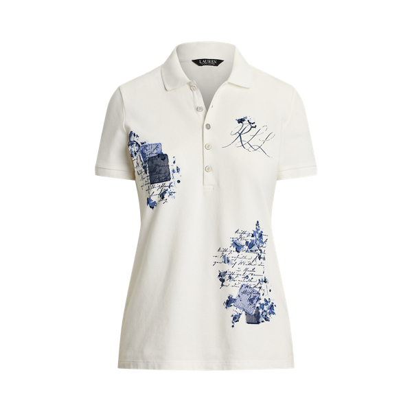 Palm-Frond-Print Cotton Boatneck Tee