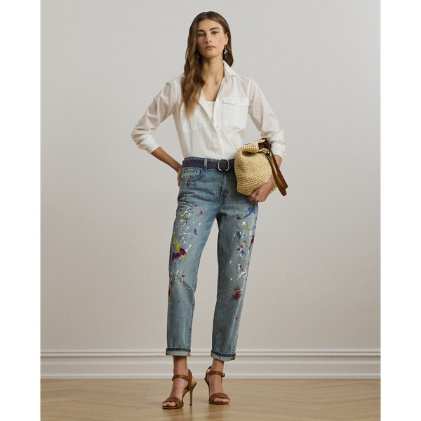 Alicia Wash Knöchellange Boyfriend-Tapered-Fit Jeans Lauren Petite 1