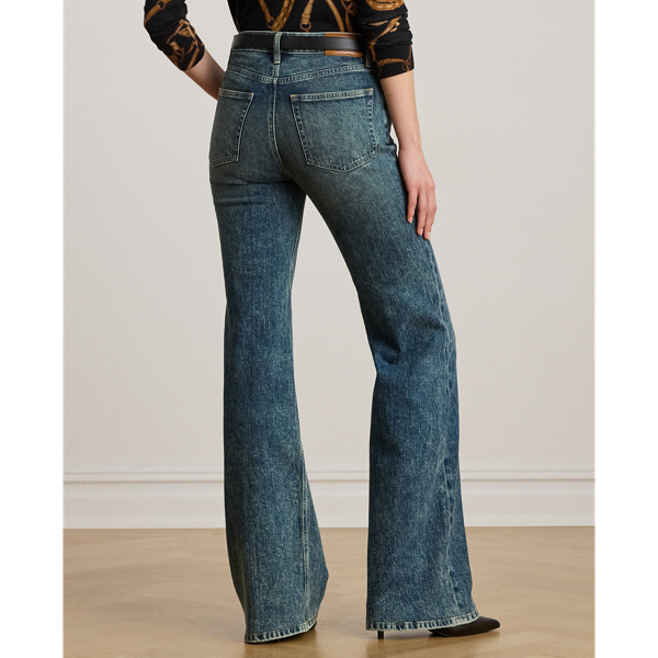 Ralph Lauren denim flare pants 00s’ 9 Polo Ralph Lauren Wide-Leg Flare Denim Jeans | Neiman Marcus