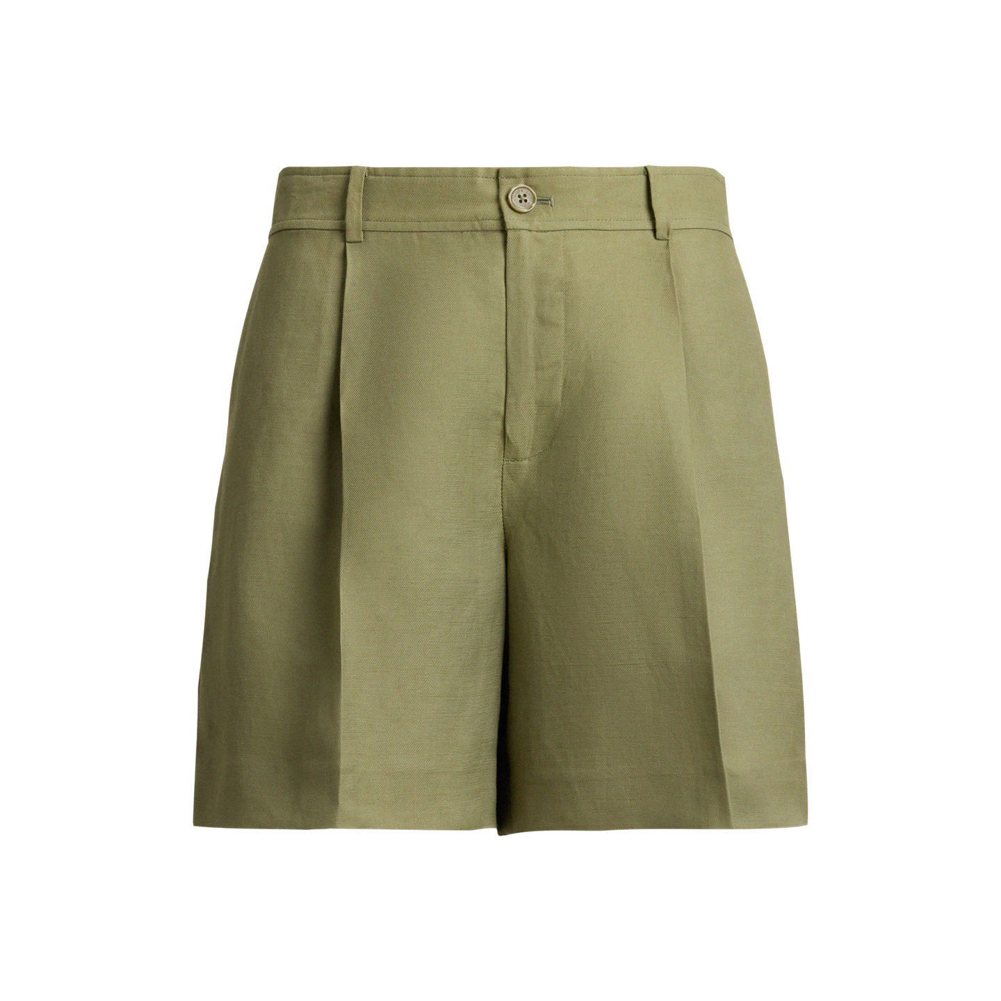 Шорты Ralph Lauren Pleated Linen-Blend Twill Short, цвет: Light Agave — фото 5