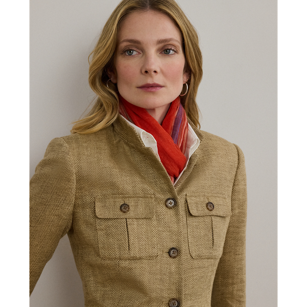 Herringbone Linen Jacket