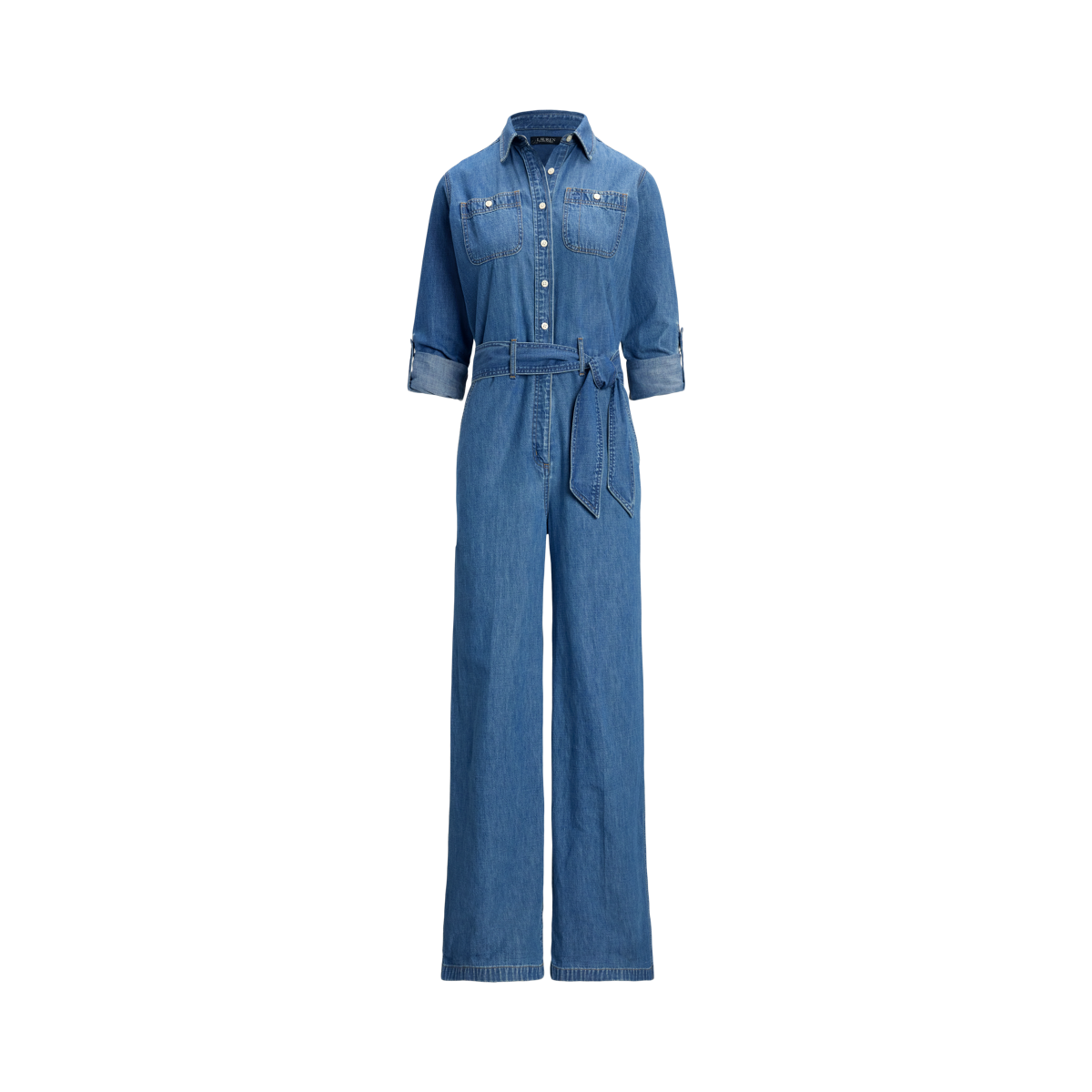 オールインワン・サロペット RALPH LAUREN Women Jumpsuits 200957619 001 BLUE Denim Wide-Leg Jumpsuit