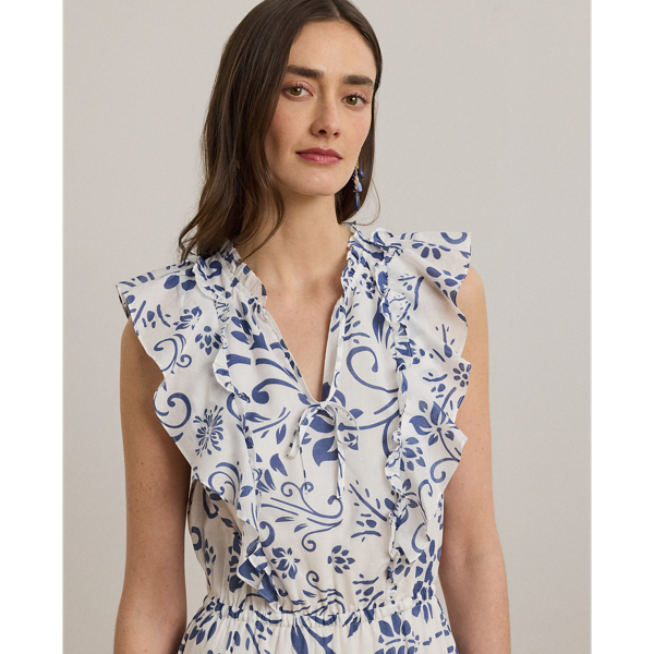 限定コレクション【RRL RalphLauren】Floral Cotton Voile Dress Floral-Print Cotton Voile Dress