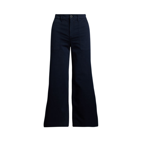 Chinohose in 3/4-Länge mit weitem Bein
