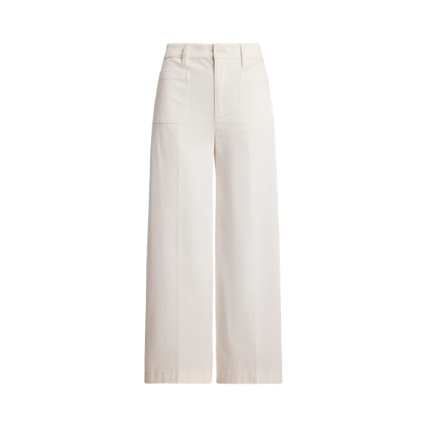 Chinohose in 3/4-Länge mit weitem Bein