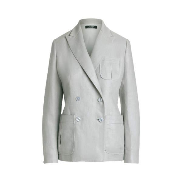Linen-Blend Twill Blazer