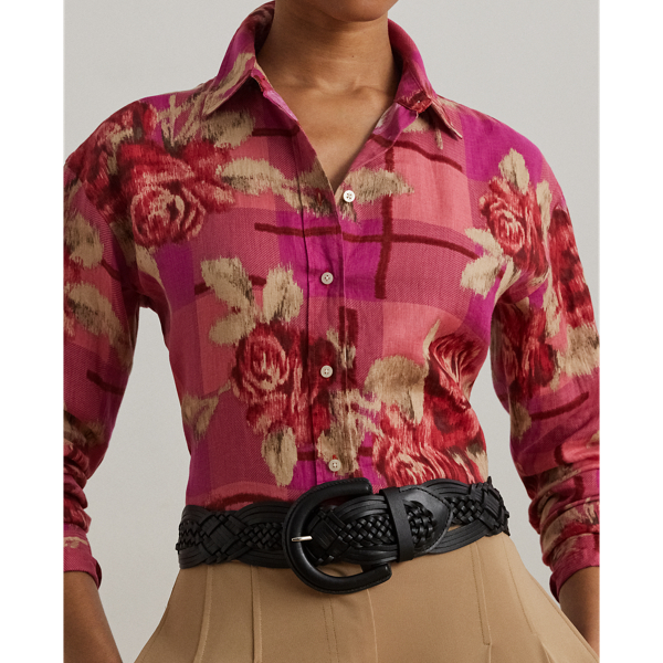 Relaxed Fit Floral Linen Shirt