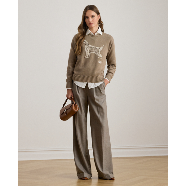 Intarsia-Knit English Setter Sweater