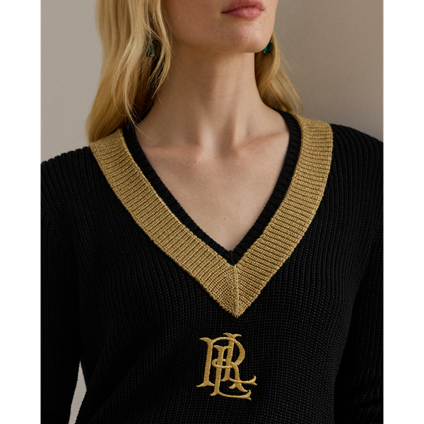 Metallic-Trim Cricket Sweater