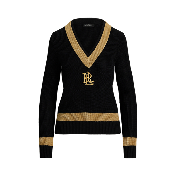 Metallic-Trim Cricket Sweater