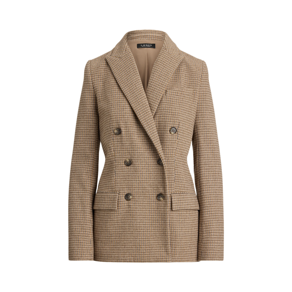 Double-Breasted Wool-Blend Twill Blazer