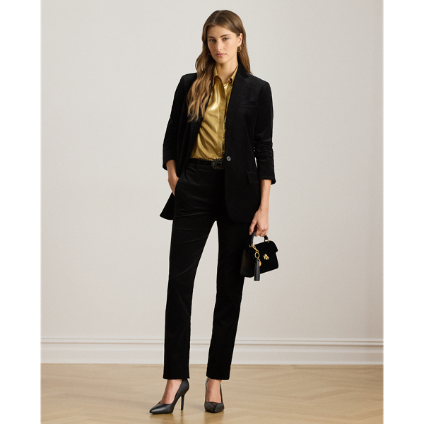 Stretch Velvet Blazer