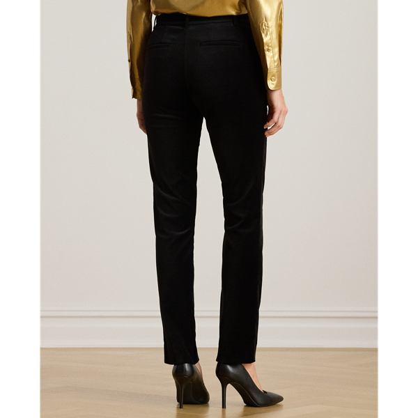 Stretch Velvet Cropped Pant