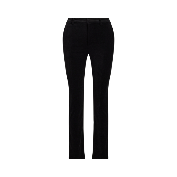 Stretch Velvet Cropped Pant