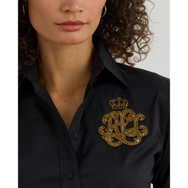 Classic Fit Logo Cotton-Blend Shirt