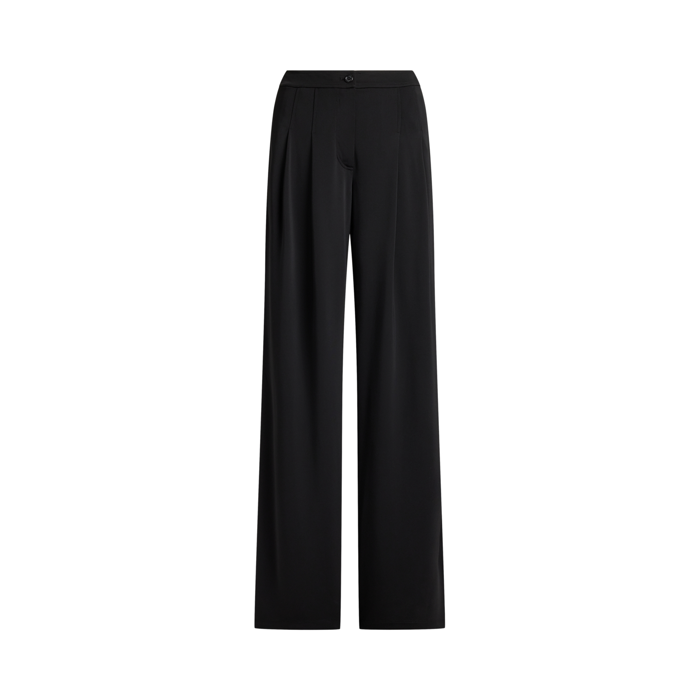 Женские брюки Ralph Lauren Pleated Stretch Jersey Wide-Leg, цвет: Чёрный — фото 5