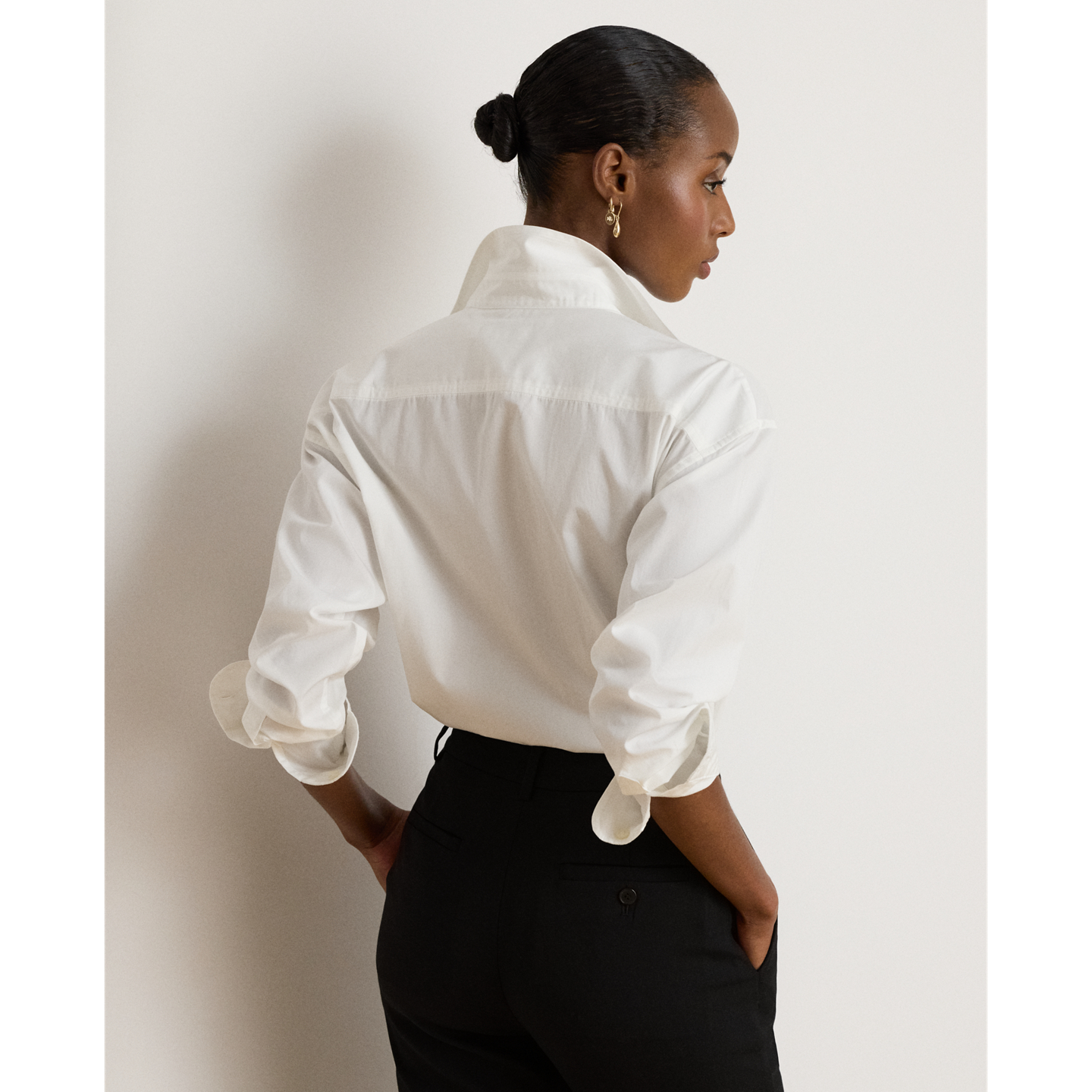 Женская рубашка Ralph Lauren Relaxed Fit Cotton Broadcloth, цвет: Белый — фото 2