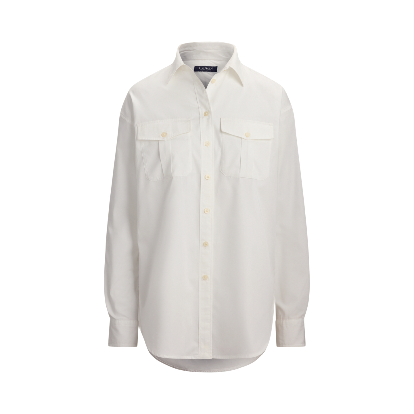 Женская рубашка Ralph Lauren Relaxed Fit Cotton Broadcloth, цвет: Белый — фото 5