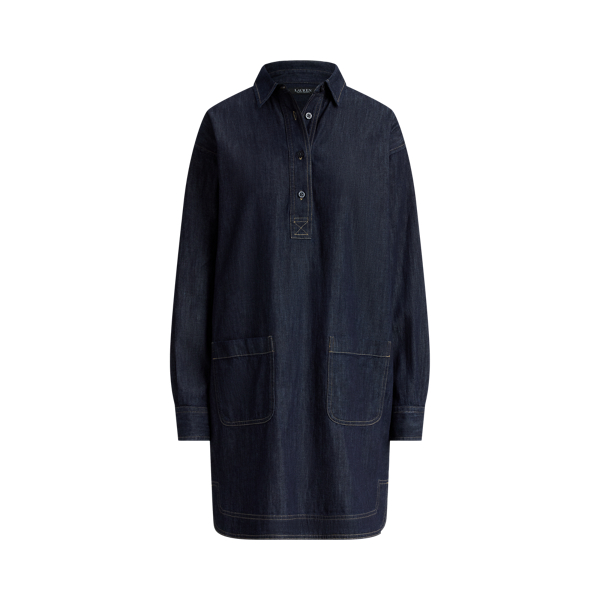 Rinse Wash Denim Shirtdress Lauren Petite 2