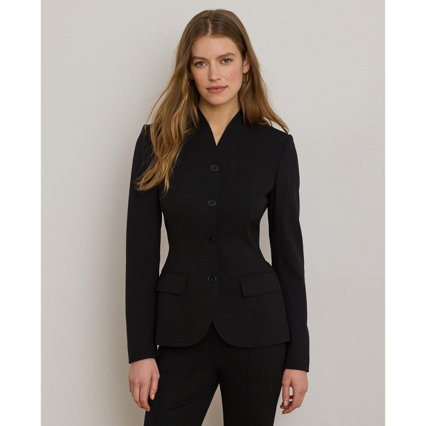 Женская куртка Ralph Lauren Stretch Wool Crepe, цвет: Чёрный — фото 5