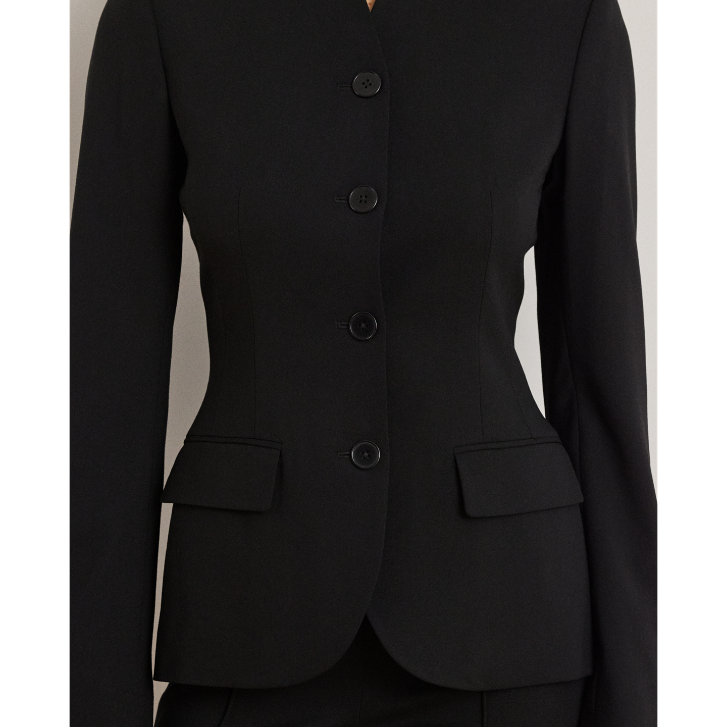 Женская куртка Ralph Lauren Stretch Wool Crepe, цвет: Чёрный — фото 4