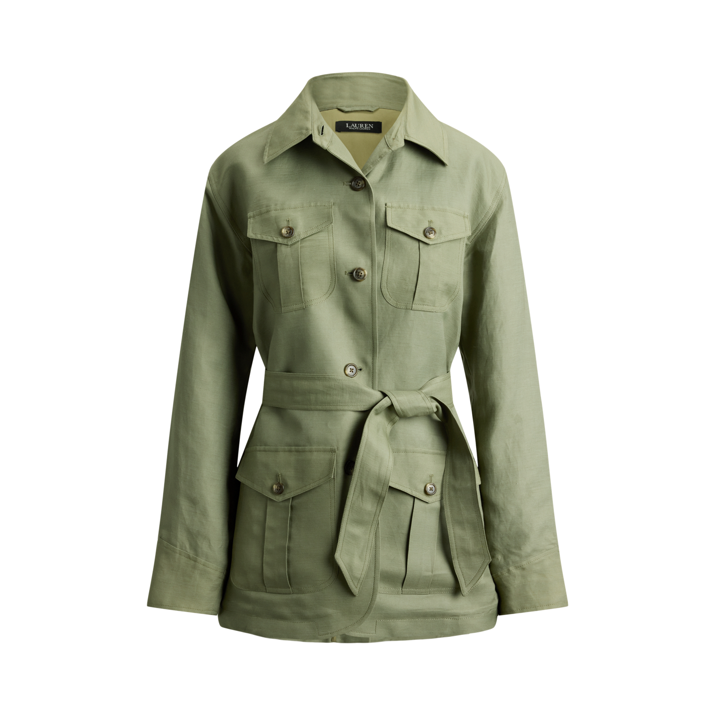 Женская куртка Ralph Lauren Linen-Blend Twill Field, цвет: Light Agave — фото 6