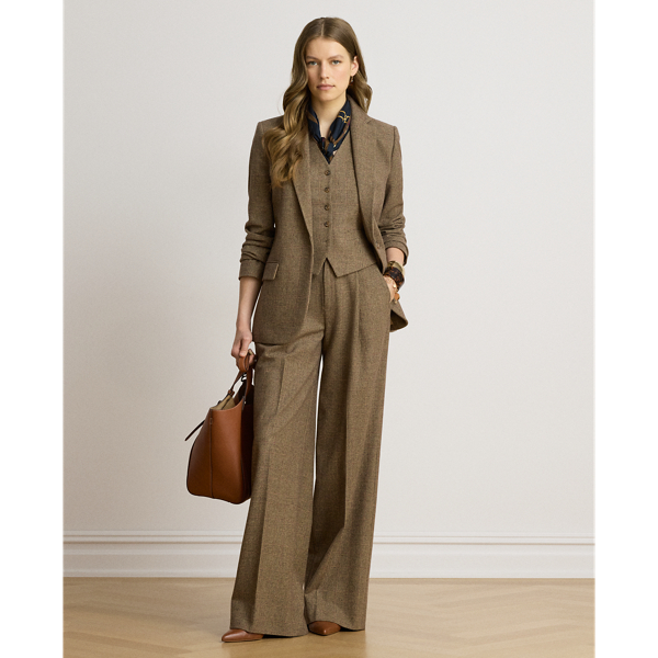 Glen Plaid Wool Twill Blazer