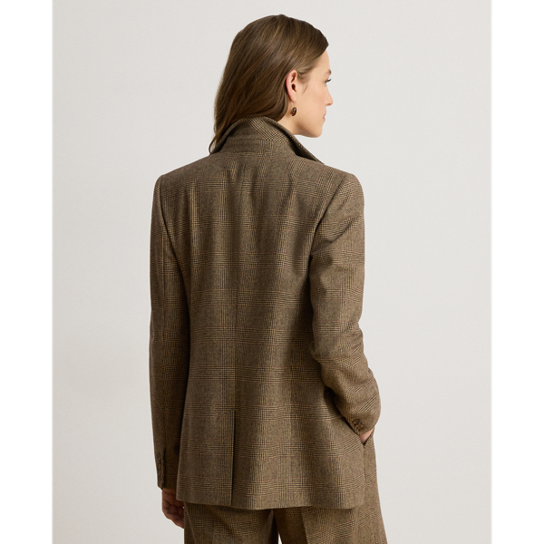 Glen Plaid Wool Twill Blazer
