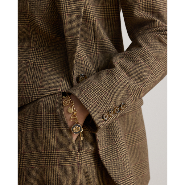 Glen Plaid Wool Twill Blazer