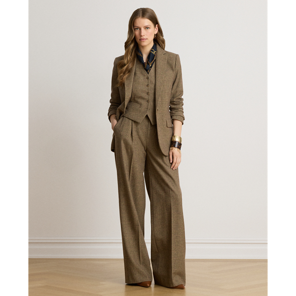 Glen Plaid Wool Twill Blazer