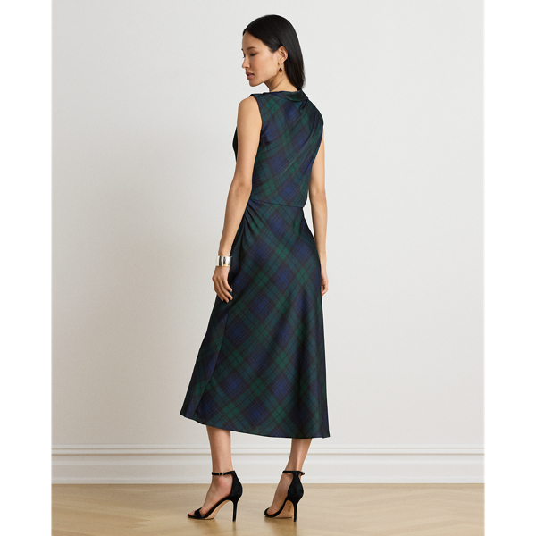 Black Watch Satin Charmeuse Dress