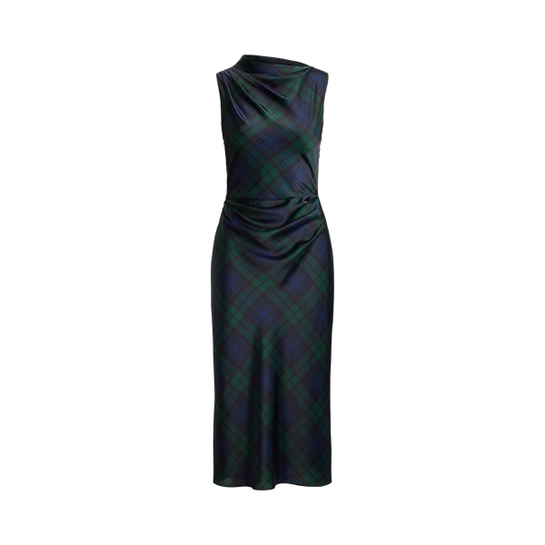 Black Watch Satin Charmeuse Dress