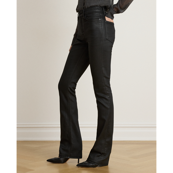 Coated High-Rise Bootcut Jean