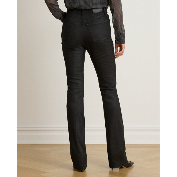 Coated High-Rise Bootcut Jean