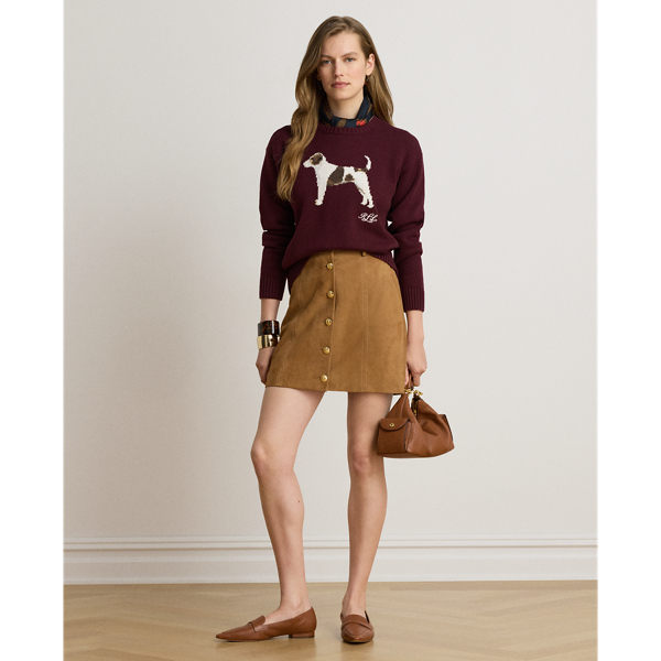 Intarsia-Knit Cotton Sweater