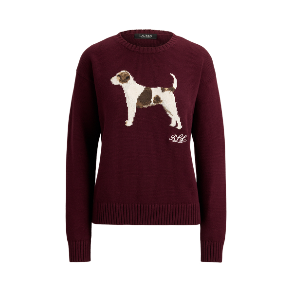 Intarsia-Knit Cotton Sweater
