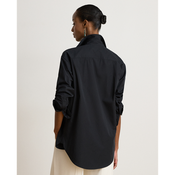 Relaxed Fit Rhinestone-Bullion Shirt
