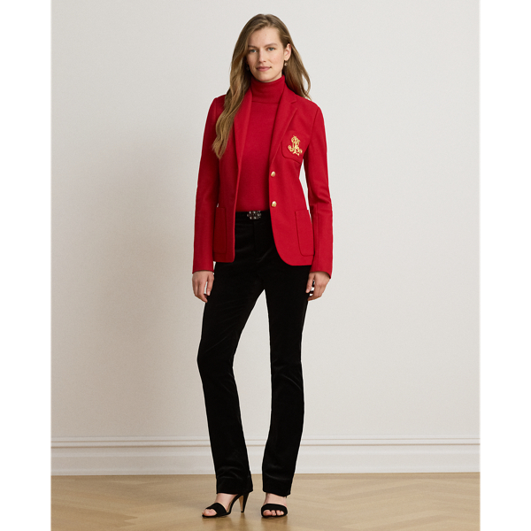 Bullion Stretch-Cotton Piqu&eacute; Blazer