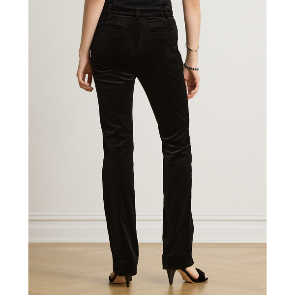 Stretch Velvet Straight Trouser