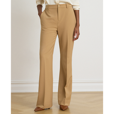 Женские брюки Ralph Lauren Stretch Crepe Straight, цвет: Верблюжий