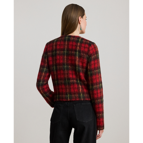 Plaid Mohair Cropped Jacket