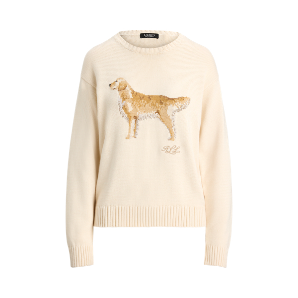 Intarsia-Knit Golden Retriever Sweater