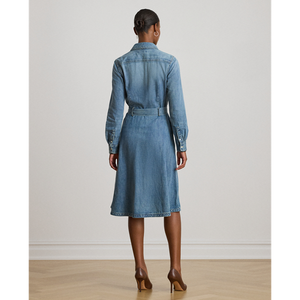 Belted Denim Shirtdress