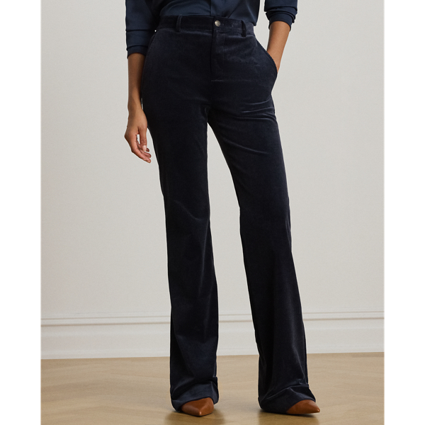 (取寄) ローレン ラルフローレン レディース ハイライズ コーデュロイ フレア パンツ Lauren Ralph Lauren women High-Rise Corduroy Flare Pants Lauren Navy High-Rise Corduroy Flare Pant