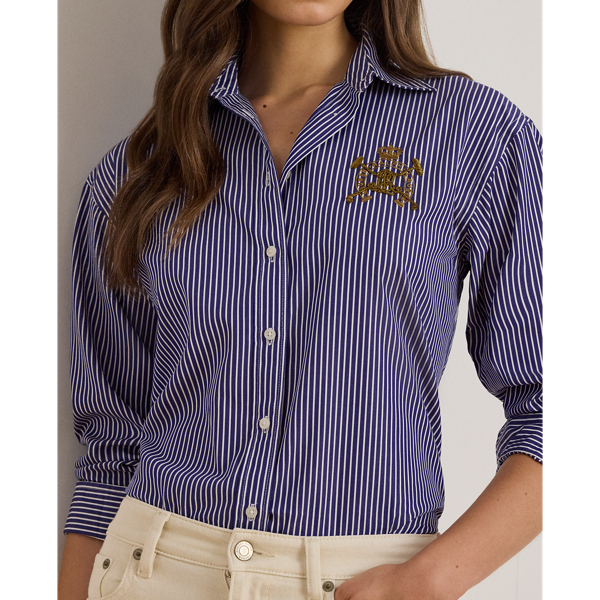 Relaxed Fit Striped Broadcloth Shirt