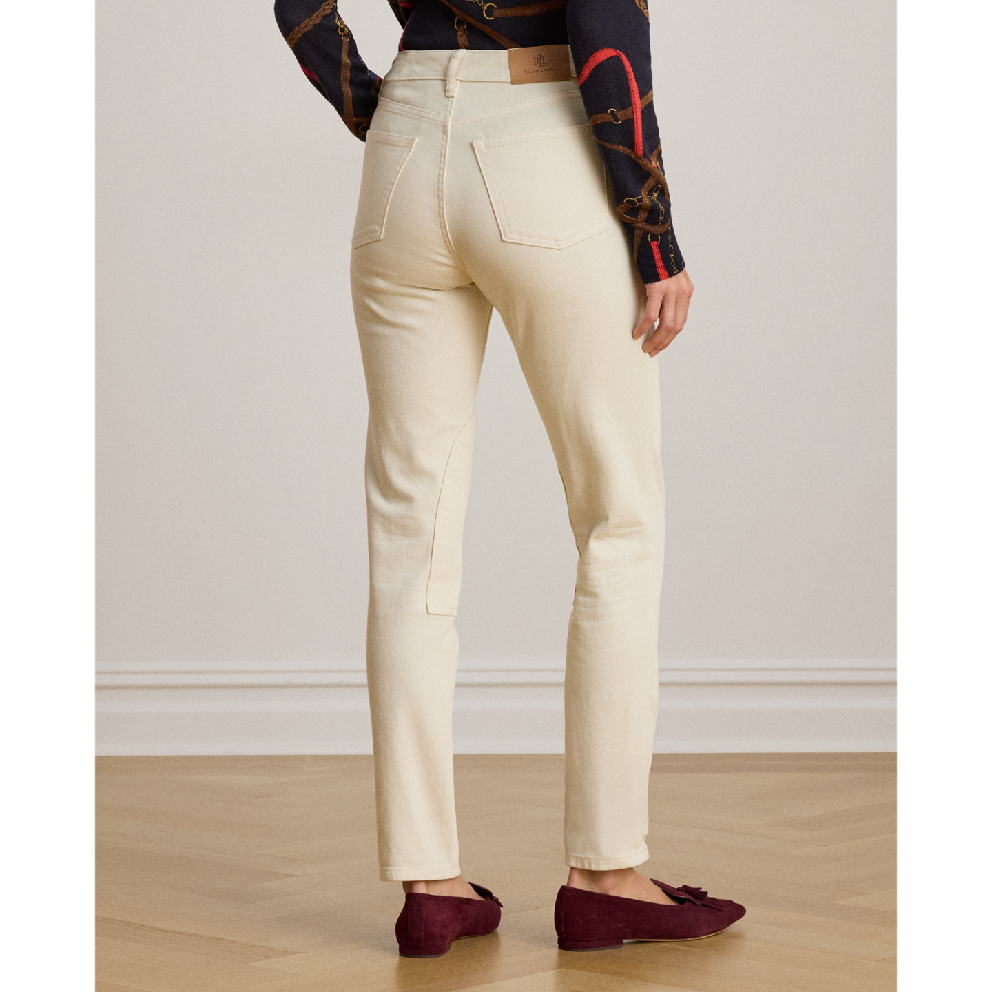 Женские джинсы Ralph Lauren High-Rise Skinny Ankle, цвет: Кремовый варёный — фото 3