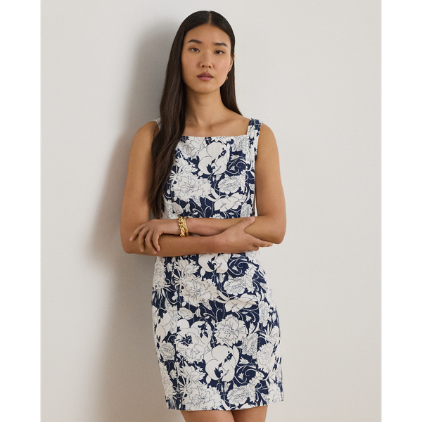 Floral Linen Sleeveless Dress