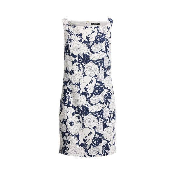 Floral Linen Sleeveless Dress