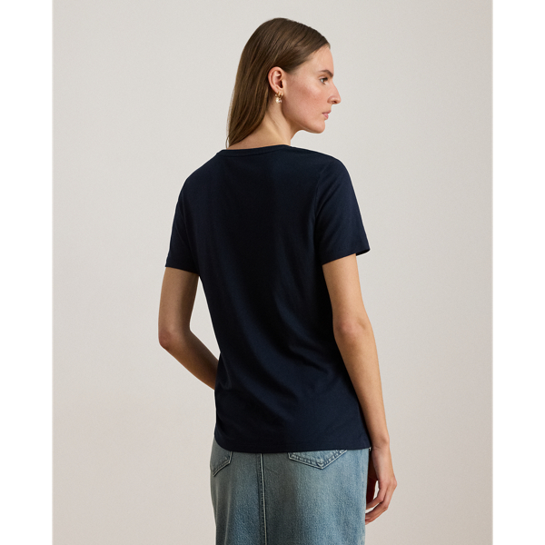 Crest-Embroidered Jersey Tee for Women | Ralph Lauren® UY